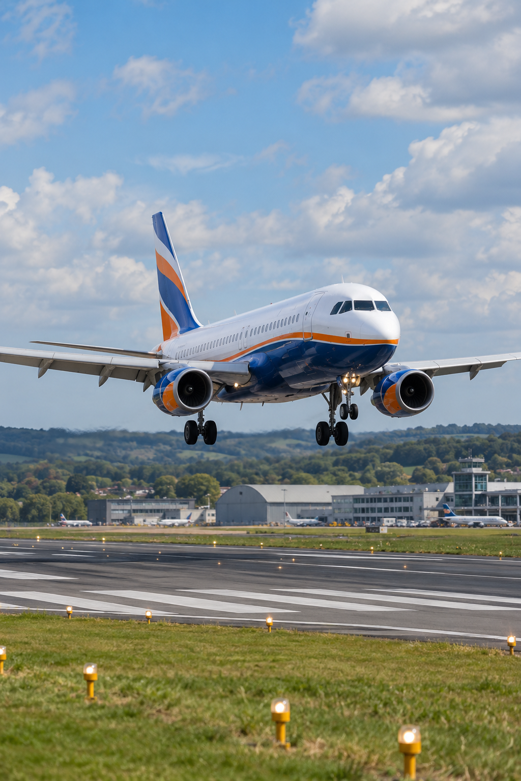 plane landing at Bournemouth Airport